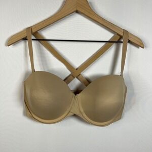 Maidenform Stay Put Strapless Bra 40D Nude Convertible Multiway Underwire SE6990
